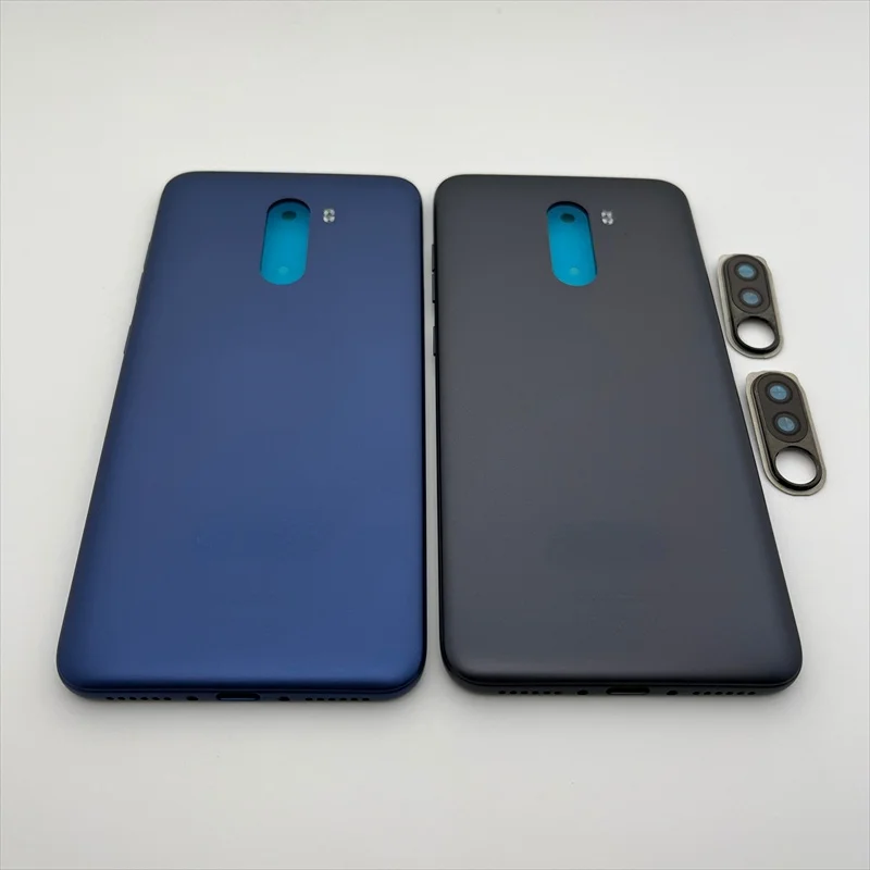 

New With Logo For Xiaomi PocoPhone F1 Battery Cover Side button Power Volume Key For Xiaomi Poco F1 Rear Door Housing Case Panel