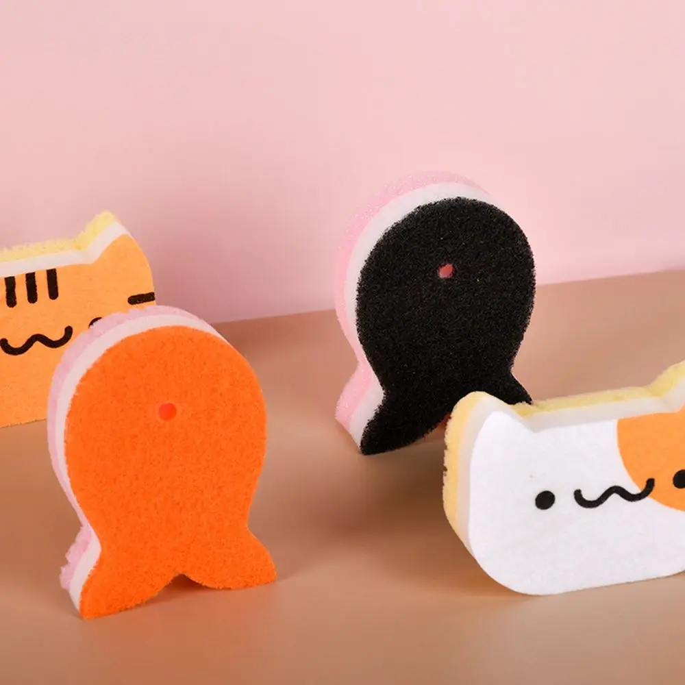 

Fish Shape Reusable Pot Gadgets Household Scouring Pad Magic Cleaning Sponges Clean Brush Kitchen Tools Scrub Sponge
