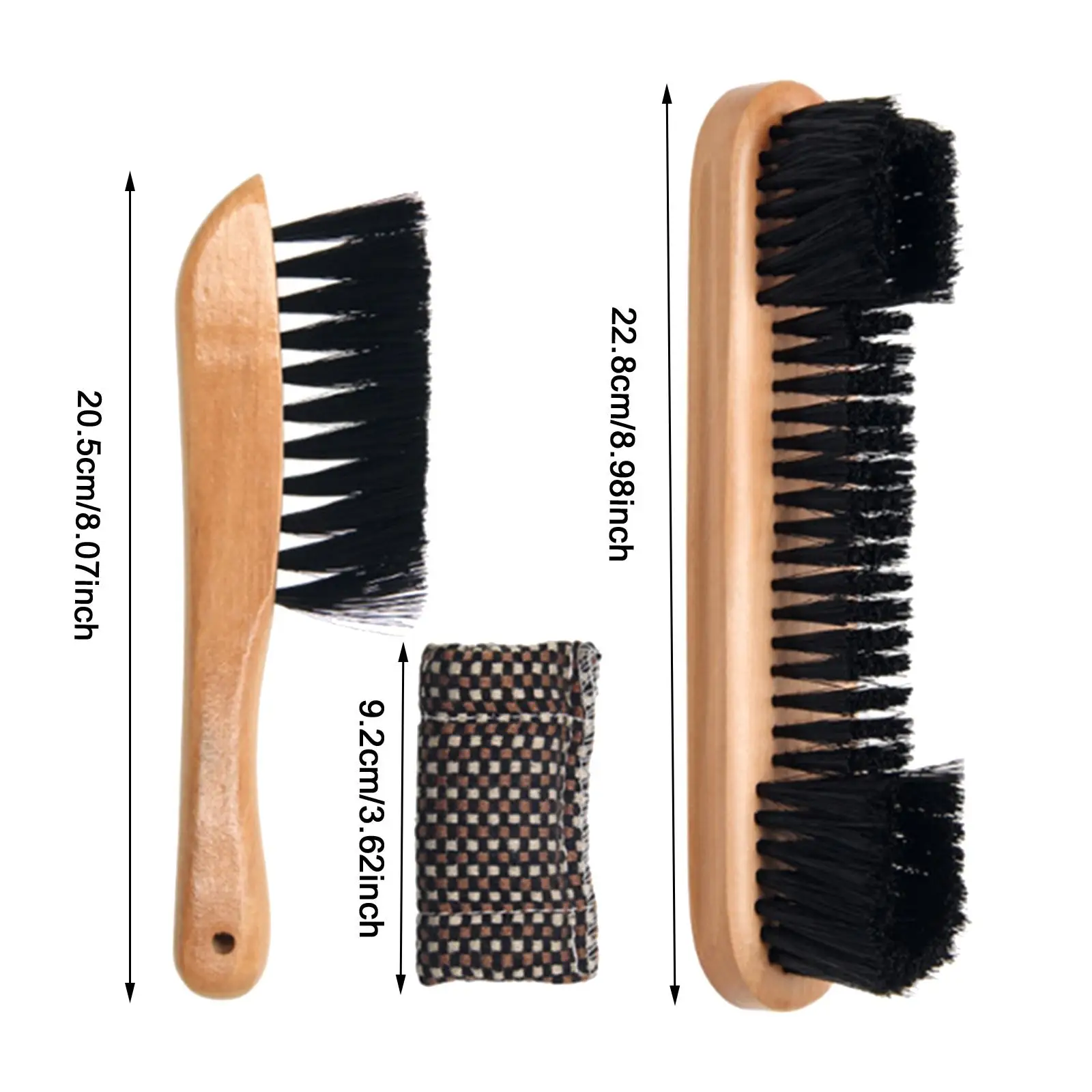 Wood Handle Pool Table Brush Set Cue Shaft Cleaner Cloth Snooker
