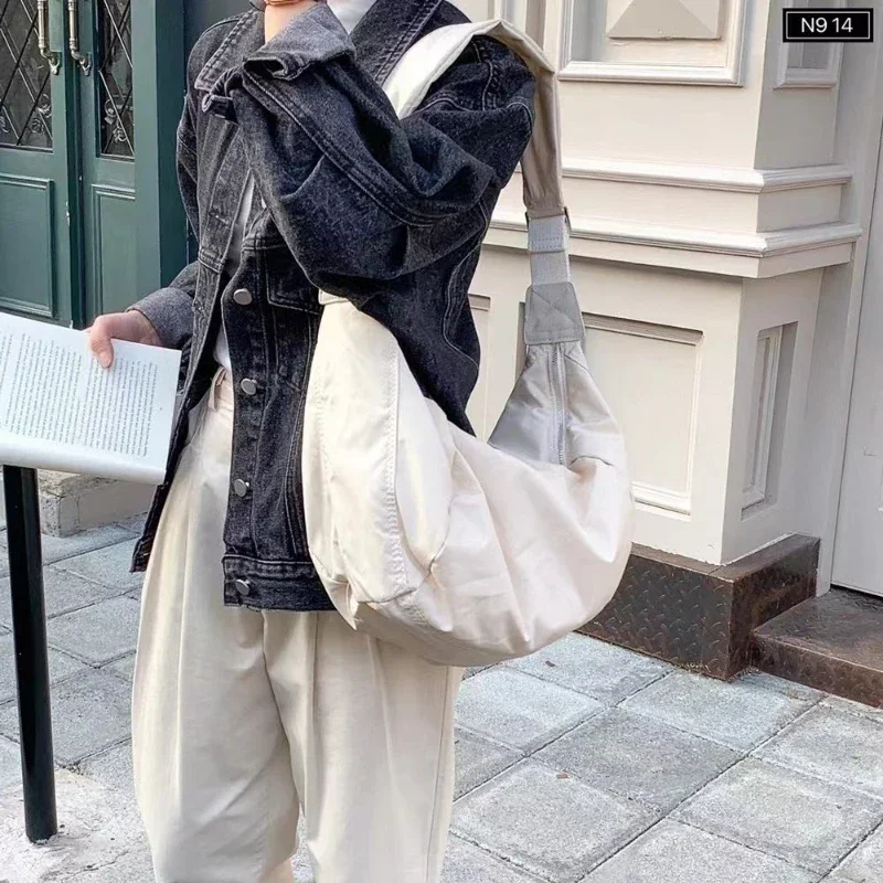 

Сумки через плечо для женщин, дизайнерская Корейская сумка большой вместимости, сумка через плечо, нишевая Хлопковая сумка с перьями, искусственная сумка для пельменей