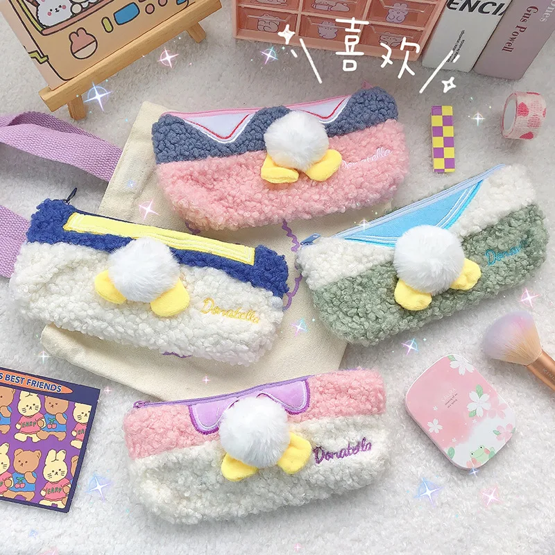 

Женский пенал, сумка для ручек для девочек, милые канцелярские товары, вместительный пенал для карандашей, чехол для ручек, косметичка, сумк...