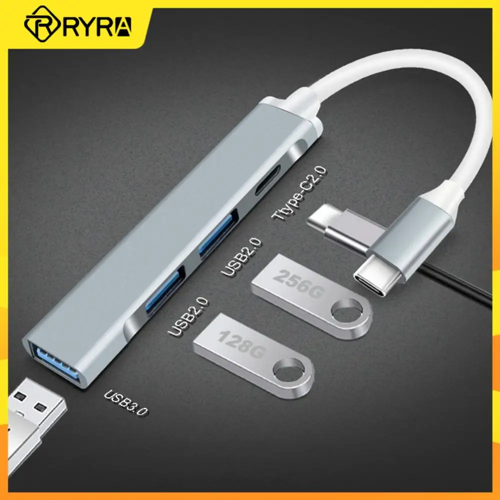 

RYRA USB 3,0 концентратор 4 порта многофункциональный высокоскоростной Тип C разветвитель адаптер USB расширитель для ПК компьютера аксессуары многопортовый концентратор