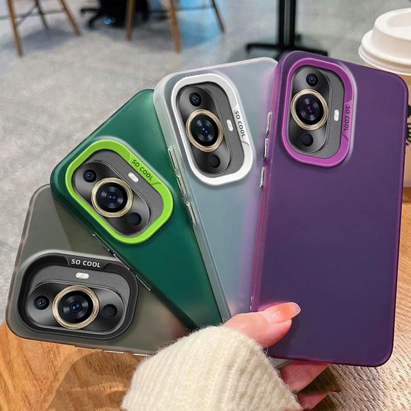Фото Чехол для Huawei nova 12s, чехол для телефона Huawei nova 12s, чехлы NOVA12S, FOA-LX9, роскошный матовый чехол с металлической кожей Aurora №1