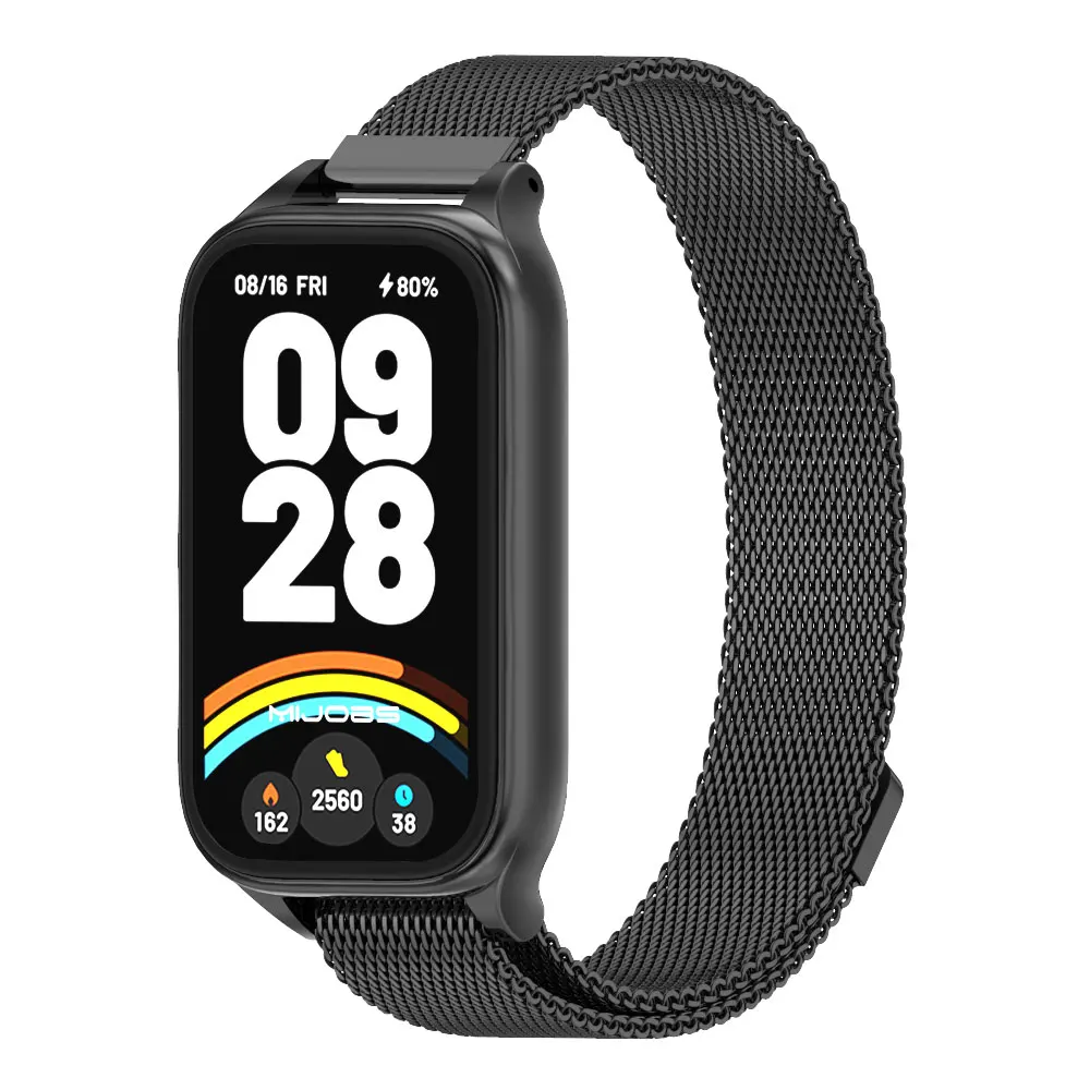 Фото Металлический ремешок для Mi Band 9 Active Браслет-браслет для Xiaomi Smart Band 8 Active Ремешок для часов Mi 8 Active Ремешок из нержавеющей стали №5