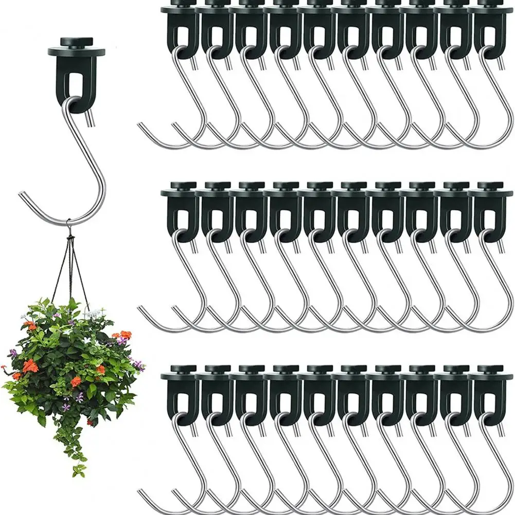 

Practical Non-breakable Metal Greenhouse Stainless Steel S-shaped Hook Fixing Clip Sturdy Plant Hanging Hook Home Supply