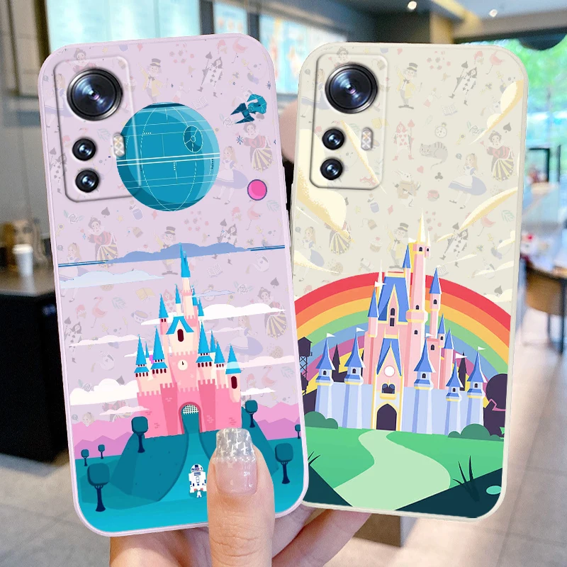

Disney Princess Castle Cartoon For Xiaomi Mi 12S 12 12X 11i 11T 11 10 10S 10T 9 Pro Lite Ultra 5G Liquid Rope TPU Phone Case