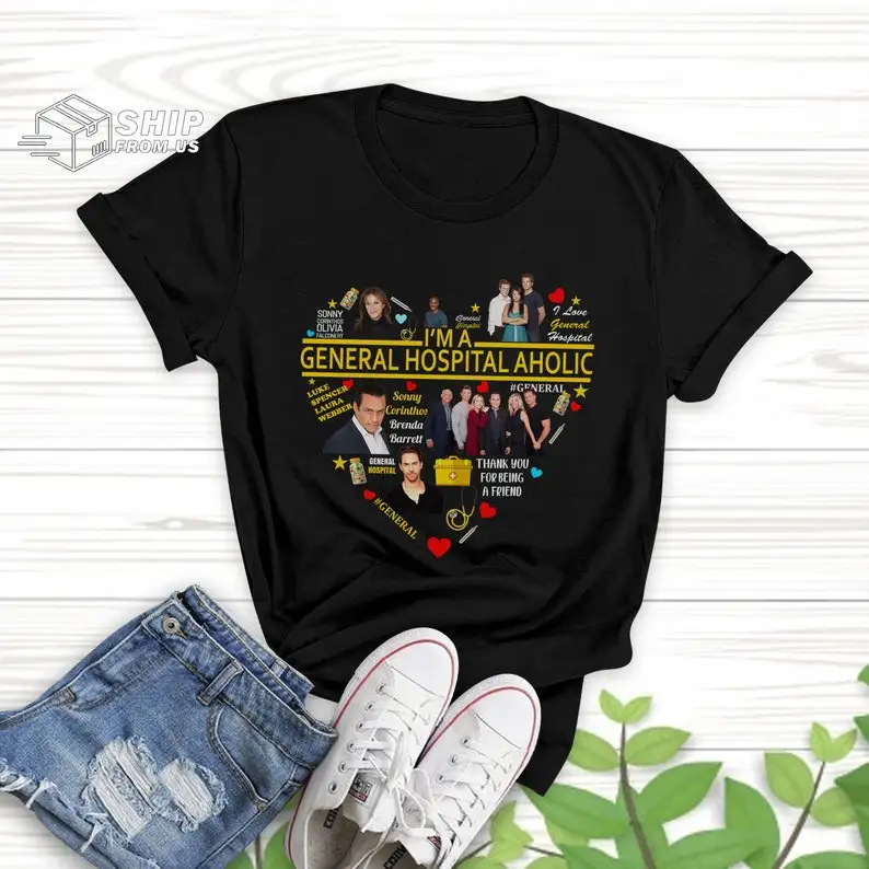 

Черные футболки для мужчин I'm A General больница Aholic, забавная футболка