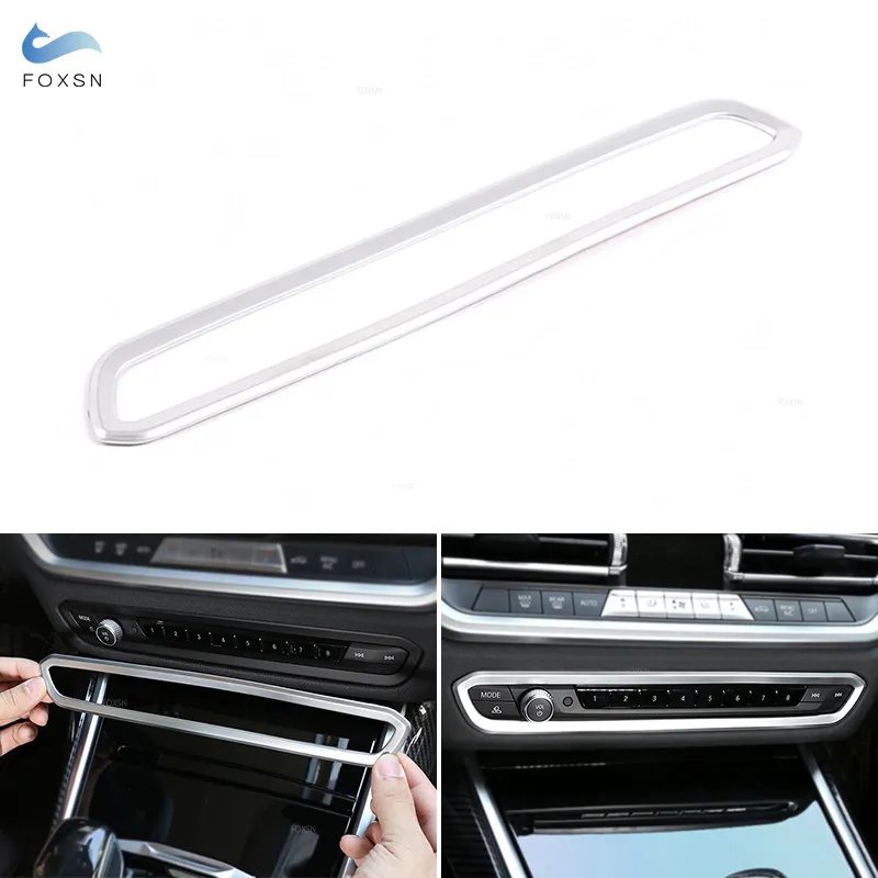 

ABS Chrome Car Styling Center Console Panel Volume Switch Button Control Frame Cover Trim For BMW 3 Series G20 G28 2020