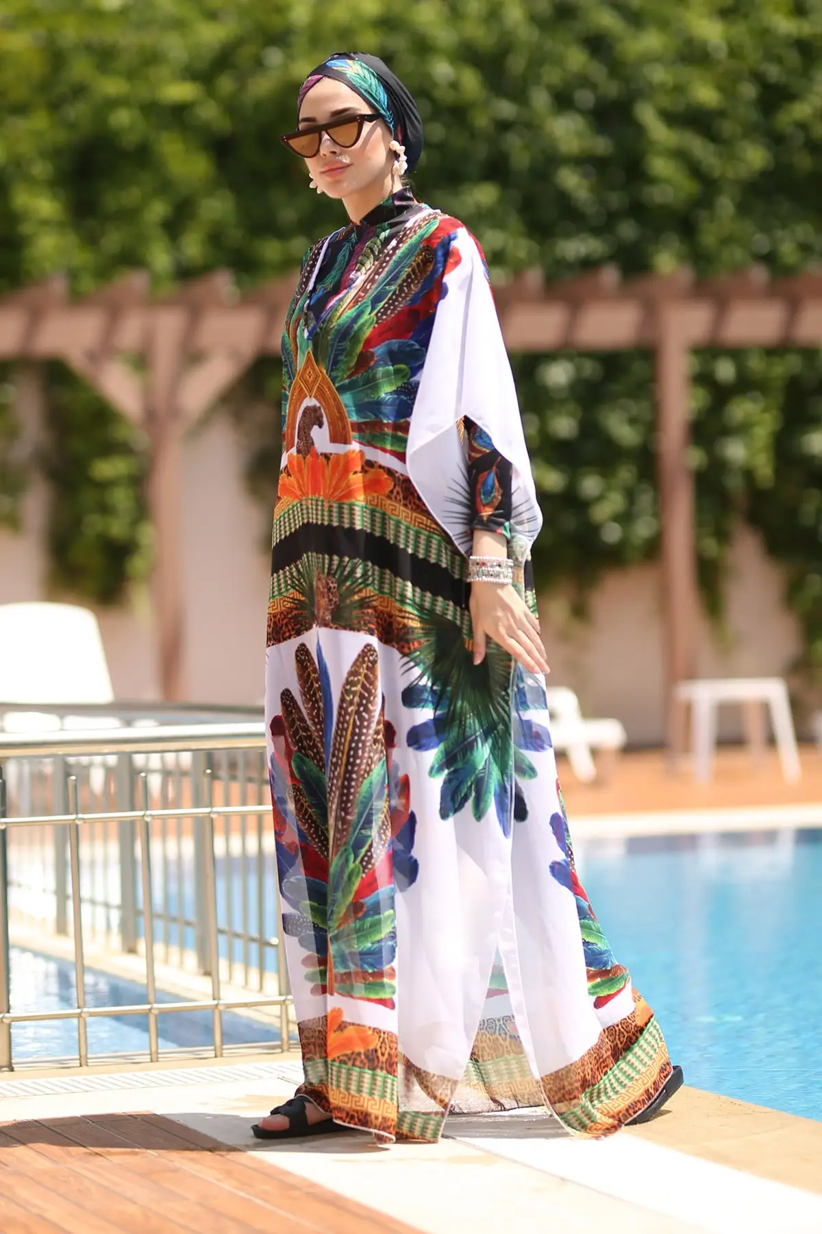 Экзотический Леопардовый парео с узором One-Caftan |