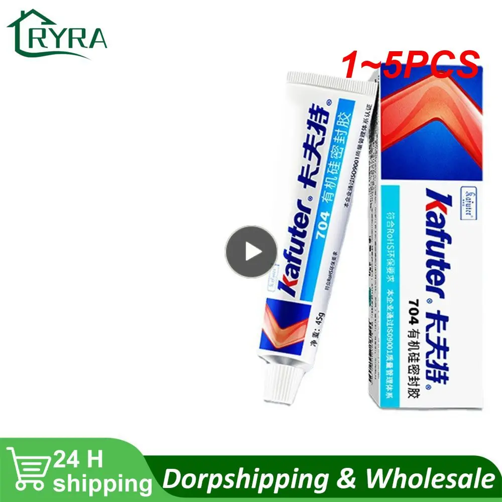 

1 ~ 5 шт., высококачественный оригинальный силиконовый резиновый герметик, прозрачный органокремний 45 г