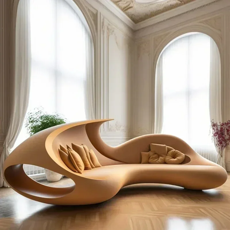 Дизайнерская модель Изогнутый бесшумный индивидуальный диван специальной формы