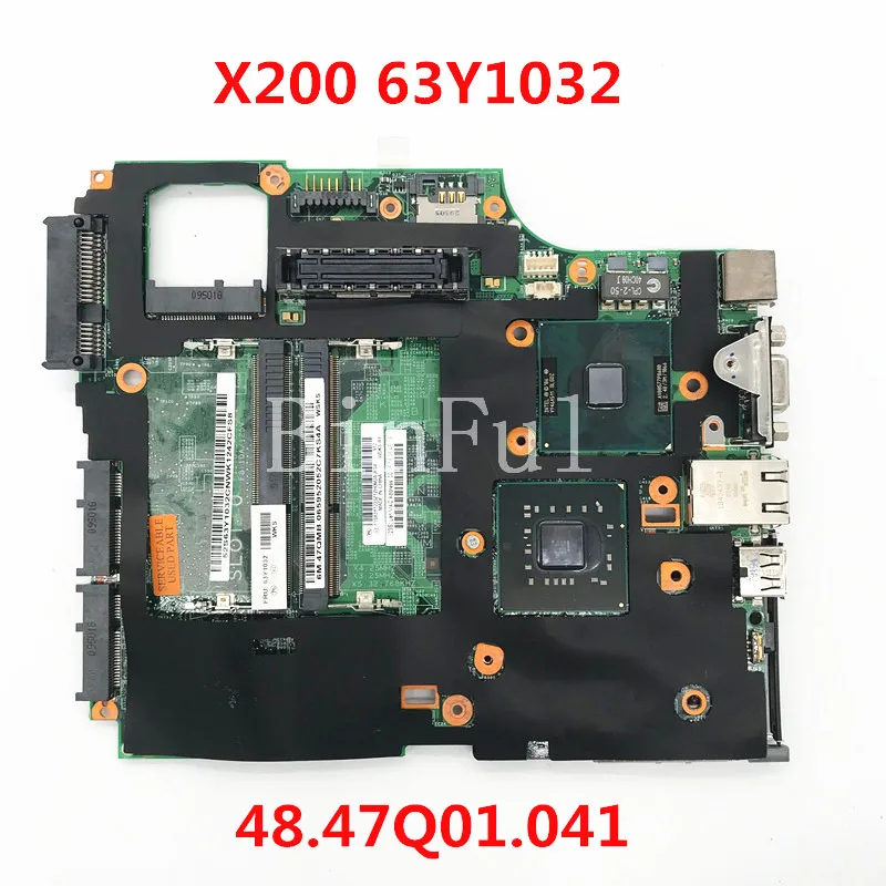 High Quality Mainboard For X200 63Y1032 60Y4558 Laptop Motherboard 07226-4 48.47Q01.041 With P8600 GM45 DDR3 100% Full Tested OK