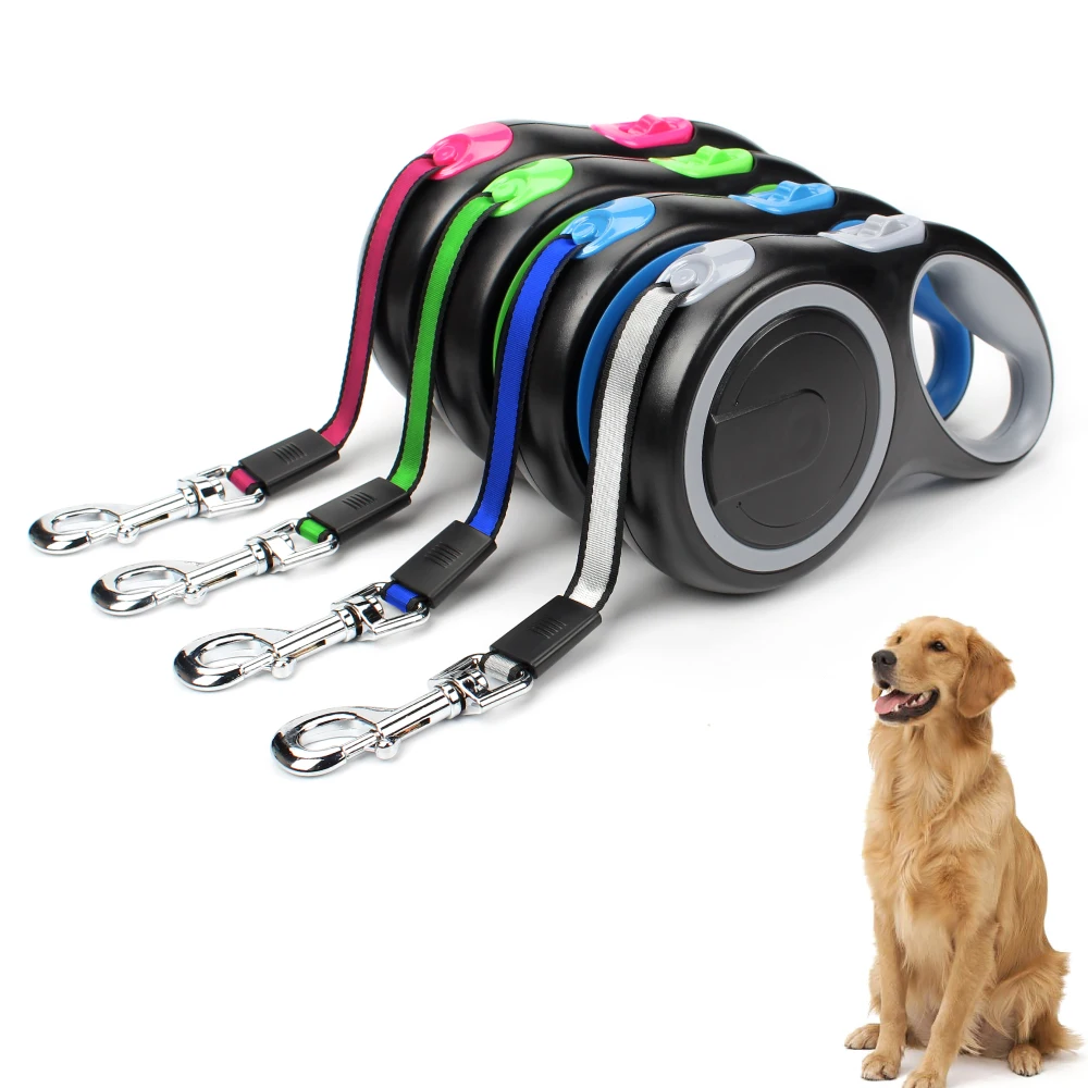 

8M Durable Nylon Dog Leash Long Pet Retractable Lead Automatic Leash For Large Dogs Extending Big Dog Walking Running Leads Rope