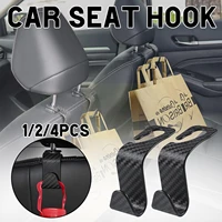4pcs car back headrest hook multifunction mount hanger storage organizer universal holder for handbag cloth coa o6v2