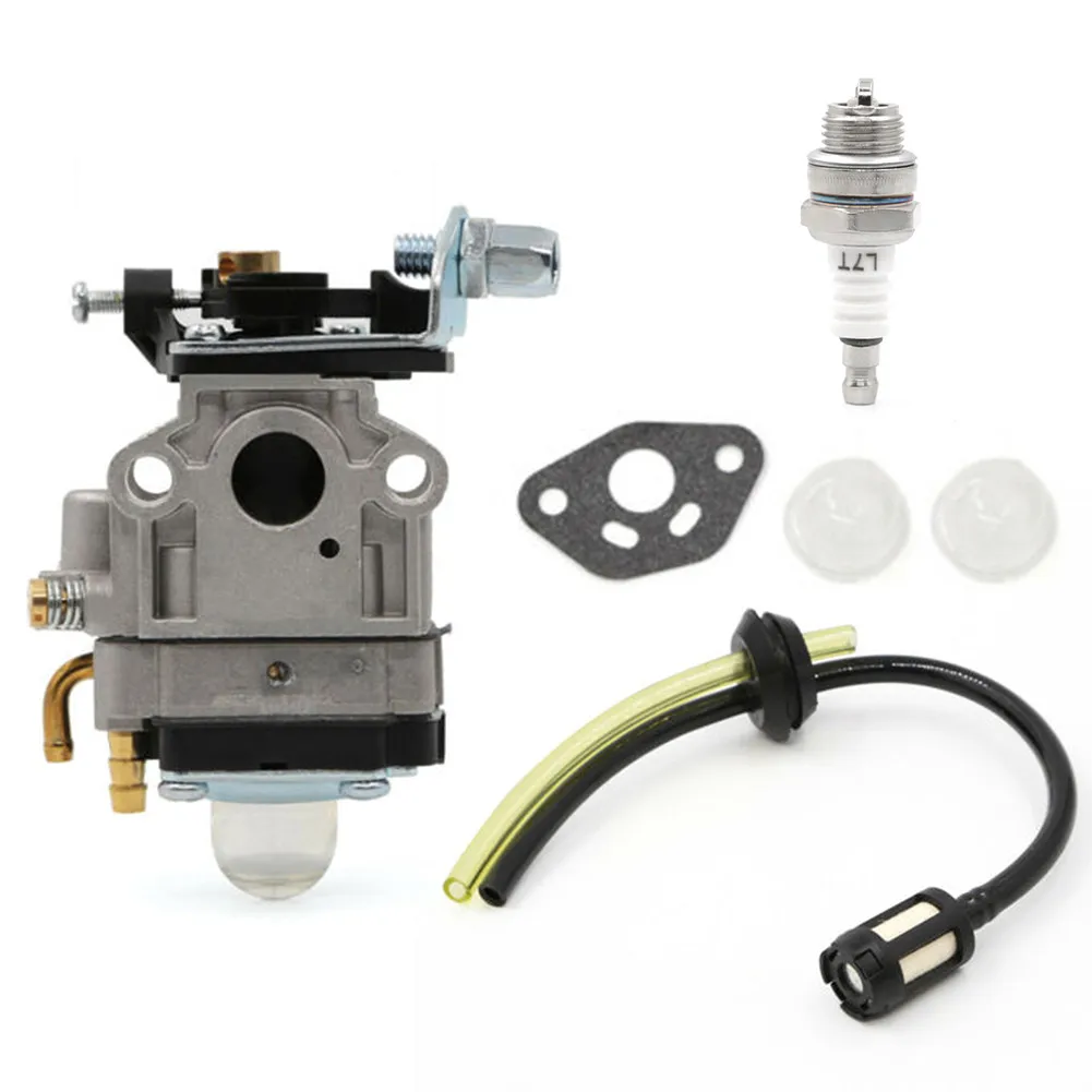 

1 Set New Grass Trimmer Carburetor For Alko BC410 BC 4125 4535 Brushcutter Carburetor Spark Plug Fuel Filter Line Hose Carb Kit
