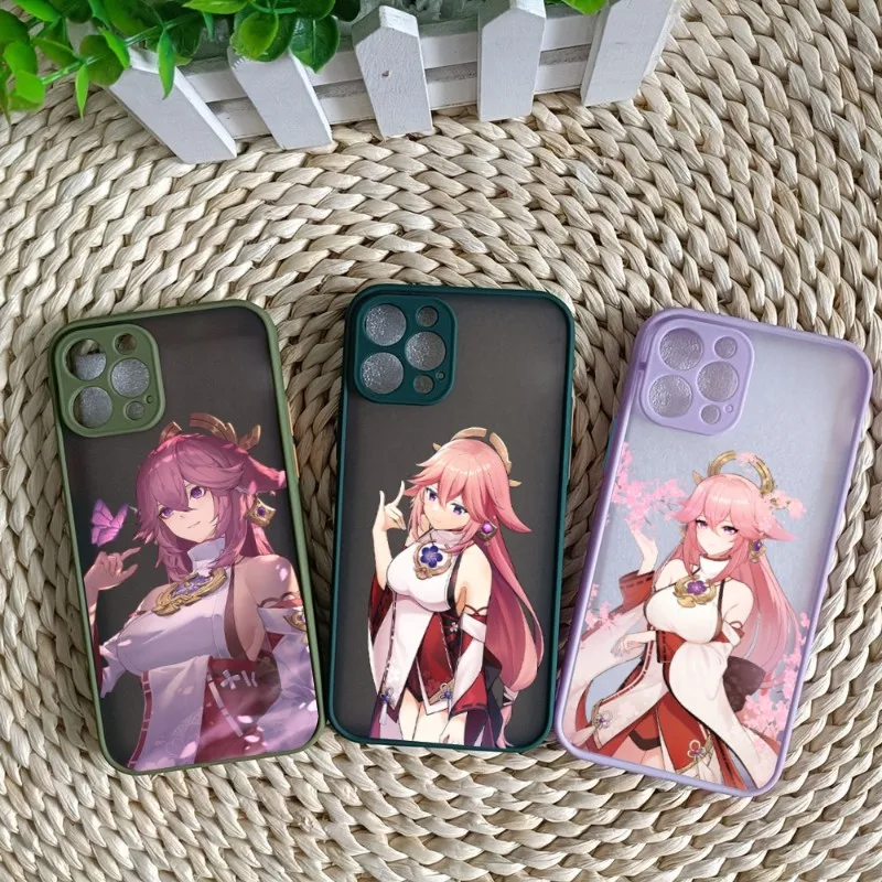 

Чехол для телефона Yae Miko для IPhone 14 13 12 11 Mini Pro Max XS X Max XR 8 7 Plus SE 2022, цветной чехол для телефона