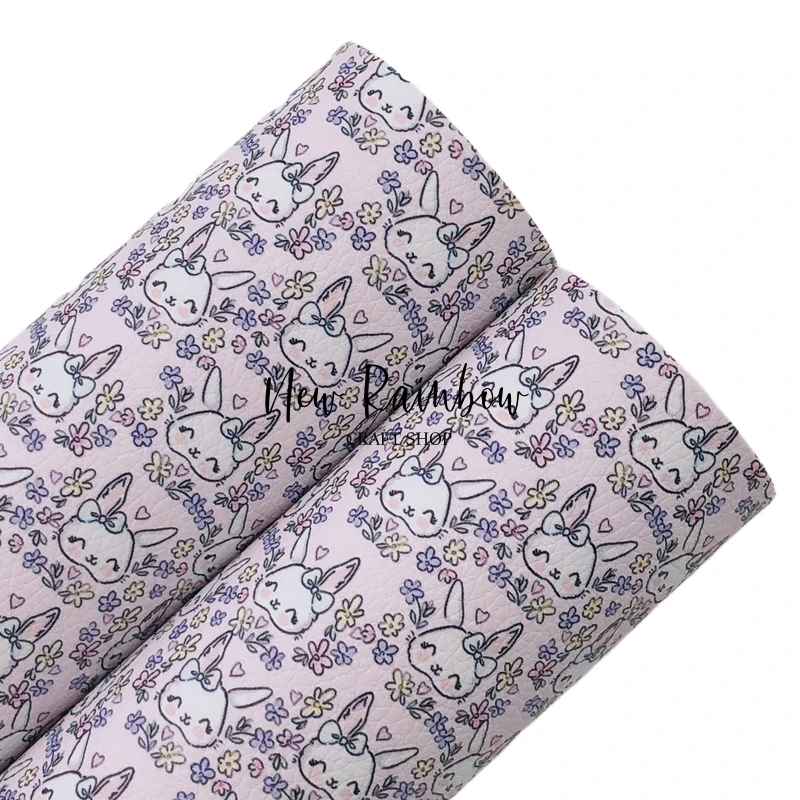 Новинка радужные детские симпатичные кролики Patten и тонкий цветок искусственная