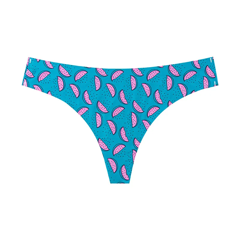 

Модные милые женские шелковые трусики с мультяшным принтом, тонкое сексуальное нижнее белье, стринги, соблазнительное бикини, женское нижн...