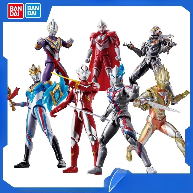 Фото Оригинальные ультра-фигурки Bandai Ultraman Arcle Blazar Tiga Zero Zett Trigger, позитивная модель, игрушки, коллекционные предметы для детей, подарок №2