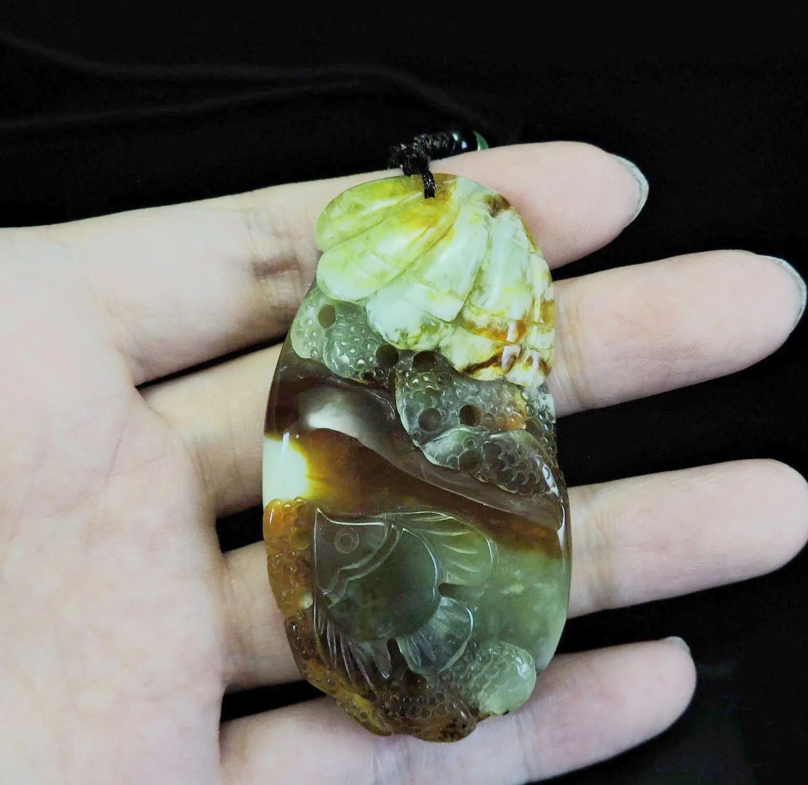 Нефритовое ювелирное изделие искусственное ожерелье ручная работа рыба ангела