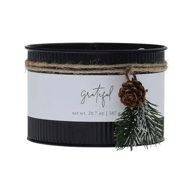 

Pumpkin & Chai Scented 3-Wick Tin 'Grateful' Jar Candle Tea light candles Candle lamp Baes candle Led tea light candles Strawbe