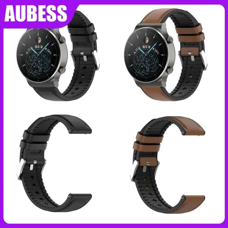 

Smart Accessories Unisex Silicone Strap Waterproof Watchband Replaceable Leather Strap For Huawei Watch Gt2 Sweatproof