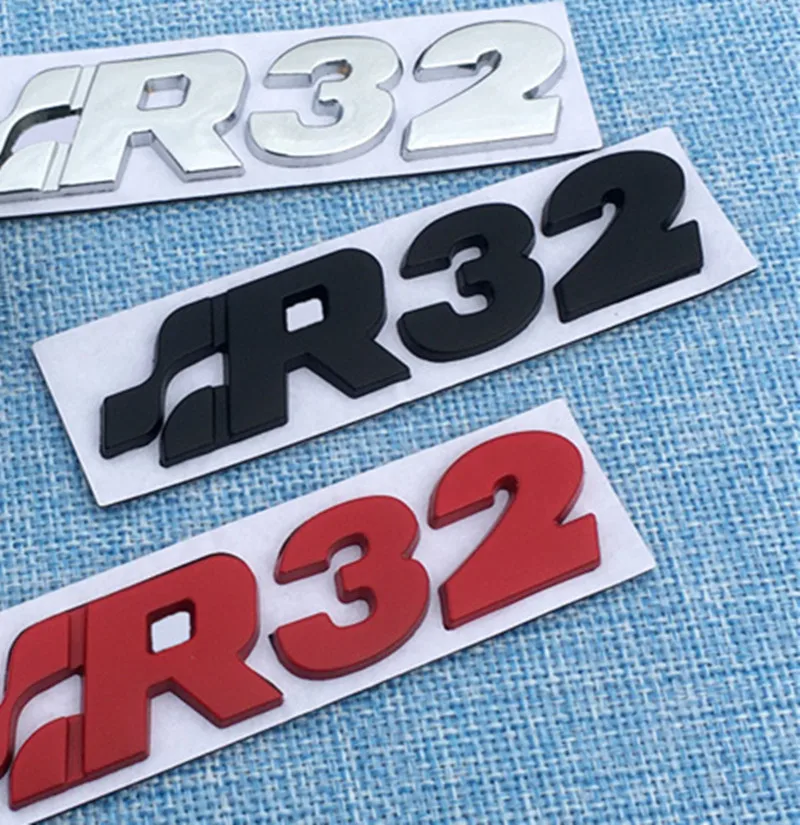 

MK4 R32 хромированный значок на гриль R32 с логотипом, надпись, оригинальный производитель комплектного оборудования для гольфа, эмблема для ав...