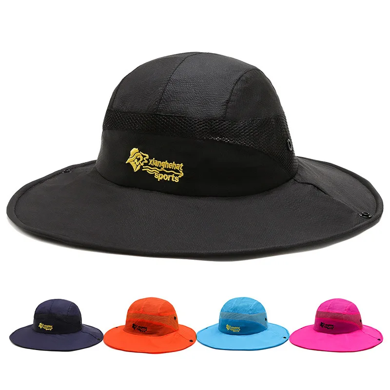 

Sunscreen Bucket Summer Hiking Caps Camping Folder Sun Protect Visor Femal Fisherman Outdoor Hunting Hat Quickly DryMen Cap
