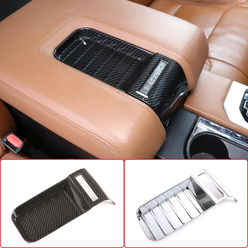 

For Toyota Tundra 2014 -2021 Armrest Box Protective Covers Carbon Fiber Car Central Armrest Decorative Modification Accessories