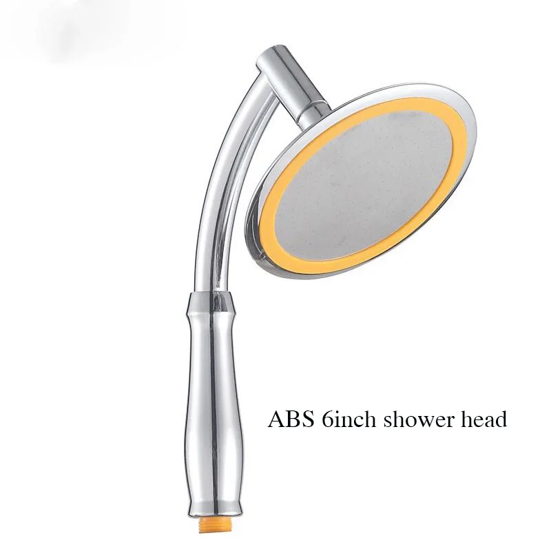 

6-дюймовая ультратонкая Большая душевая головка из АБС-пластика/нержавеющей стали, душевая головка высокого давления для ванной комнаты, ручная душевая головка