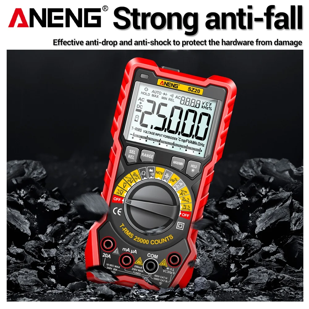 

Измеритель емкости ANENG SZ20 с ЖК-дисплеем и подсветкой, 25000 отсчетов