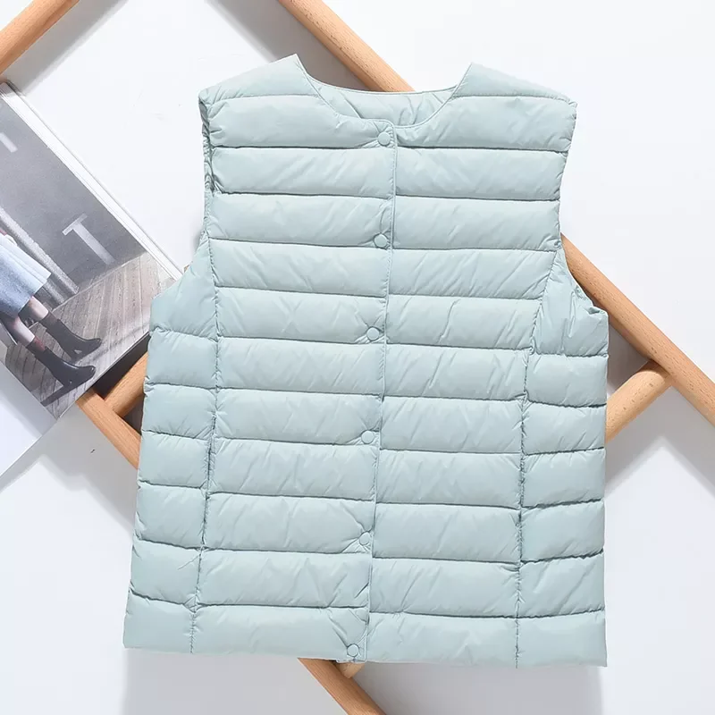 Warm Vest Spring 2021 Lightweight Padded Jackets Ultralight Winter Light Quilted Coats Puffer Woman down Coat lady duck