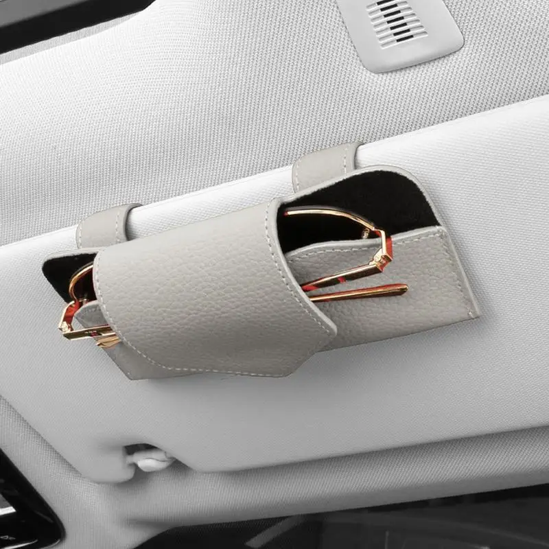 

Glasses Holder For Car Sun Visor Universal Auto Eyeglasses Box Universal Automotive Eyeglass Organizer Protective Clip Storage