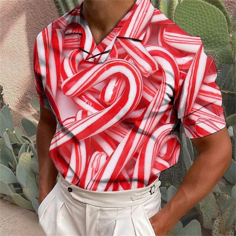 Мужская поло Candy 3D Print из полиэстера