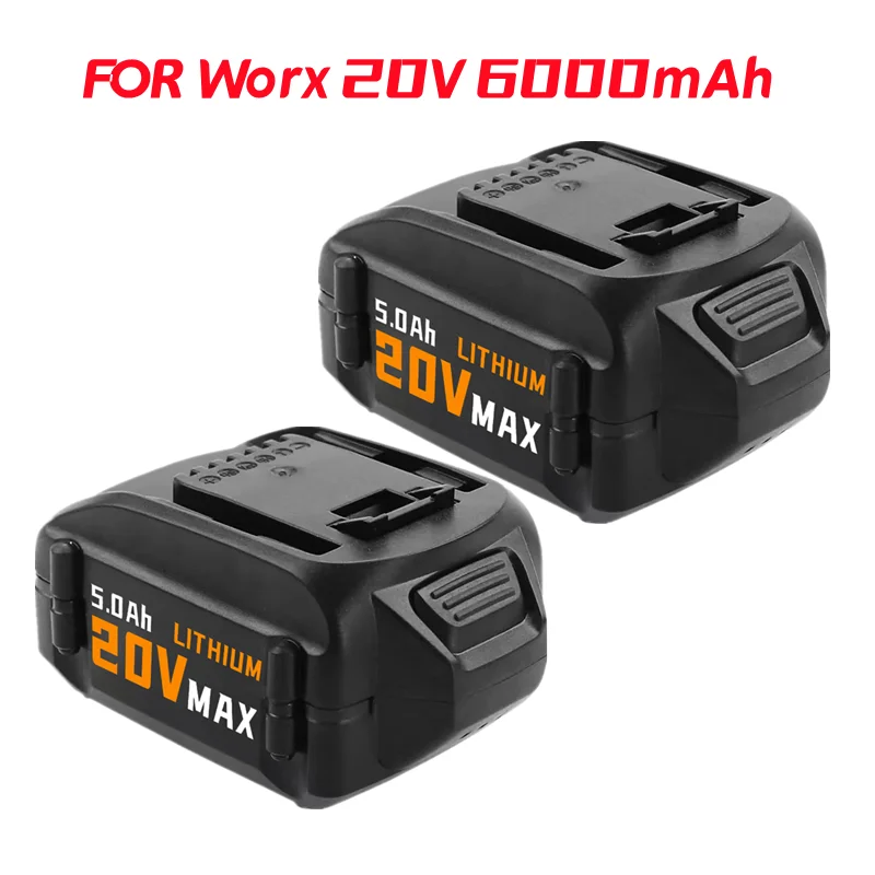 

20V 6.0Ah Lithium Ion Battery for Worx 20V Battery WA3578 WA3520 WA3525 for Worx WG151s WG155s WG251s Replacement Worx Battery
