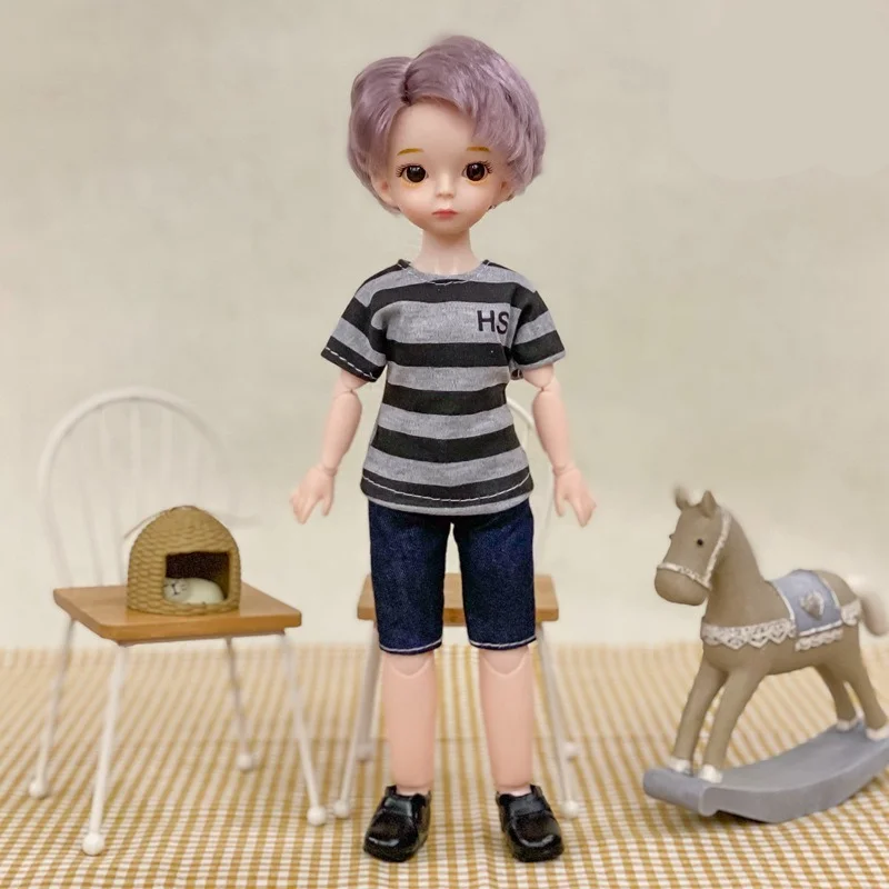 AITOYYA 1/6 BJD Кукла 30см Мальчик с короткими волосами 20 подвижных соединений Игрушки для кукол Fahion Одежда и обувь DIY Игрушка подарок для девочек.