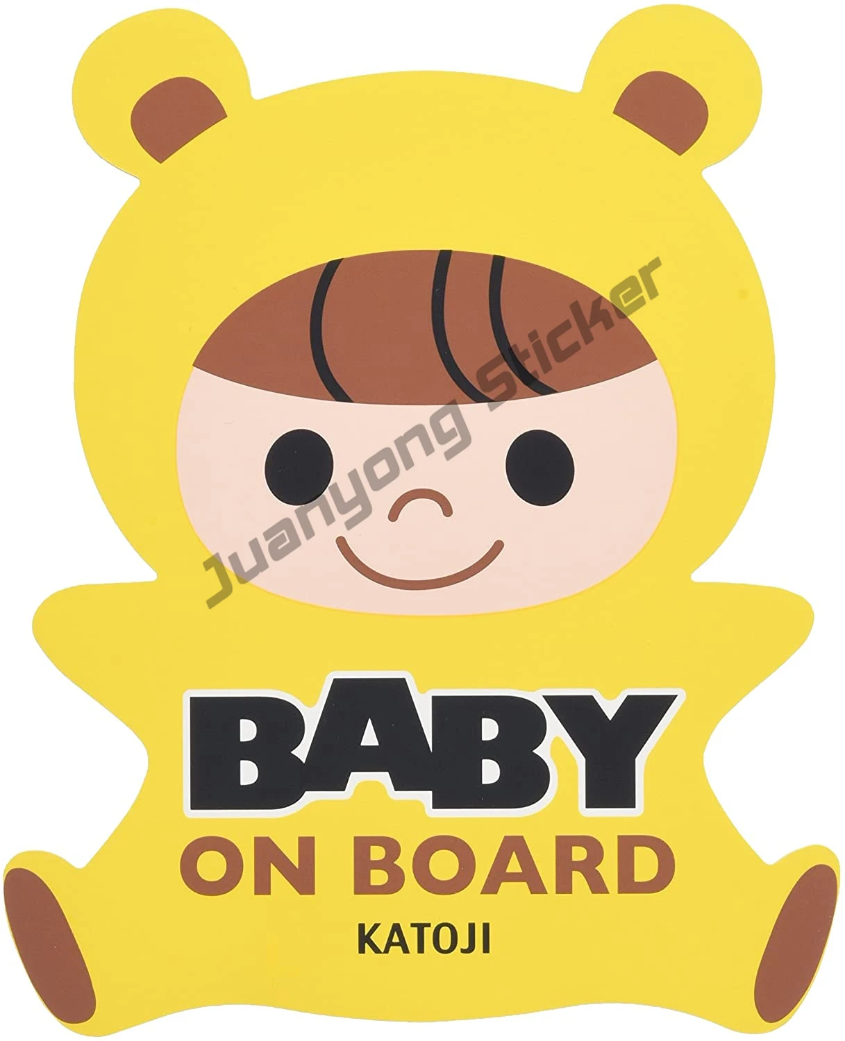 

Baby Car Sticker Yellow Fine Decal Decor Graphic for Bumper Camper Yacht Waterproof Scratch-Proof Camper Accessories PVC13x12cm