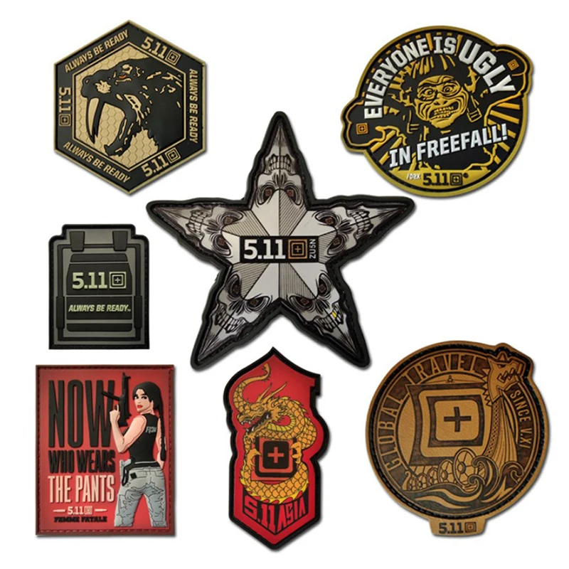 

Velcro Patch Military PVC Tactical Patches Embroidery Emblem Applique Iron On DIY Stickers For Clothes Hat Backpack Accessories