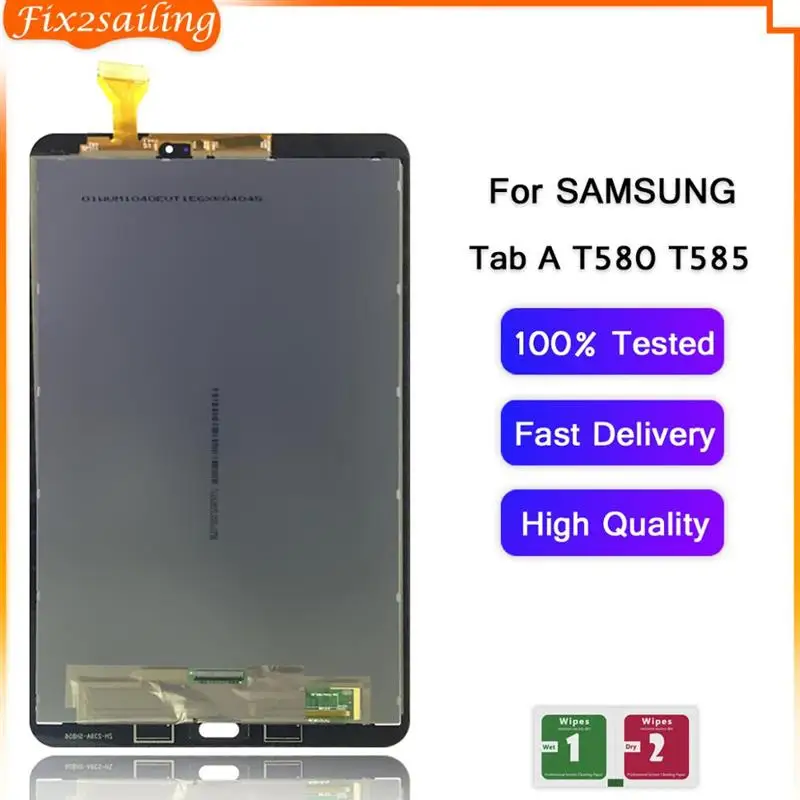 

ЖК-дисплей для Samsung GALAXY Tab A 10,1, T580, T585, SM-T580, сенсорный экран, дигитайзер в сборе, сменная панель T580, ЖК-дисплей