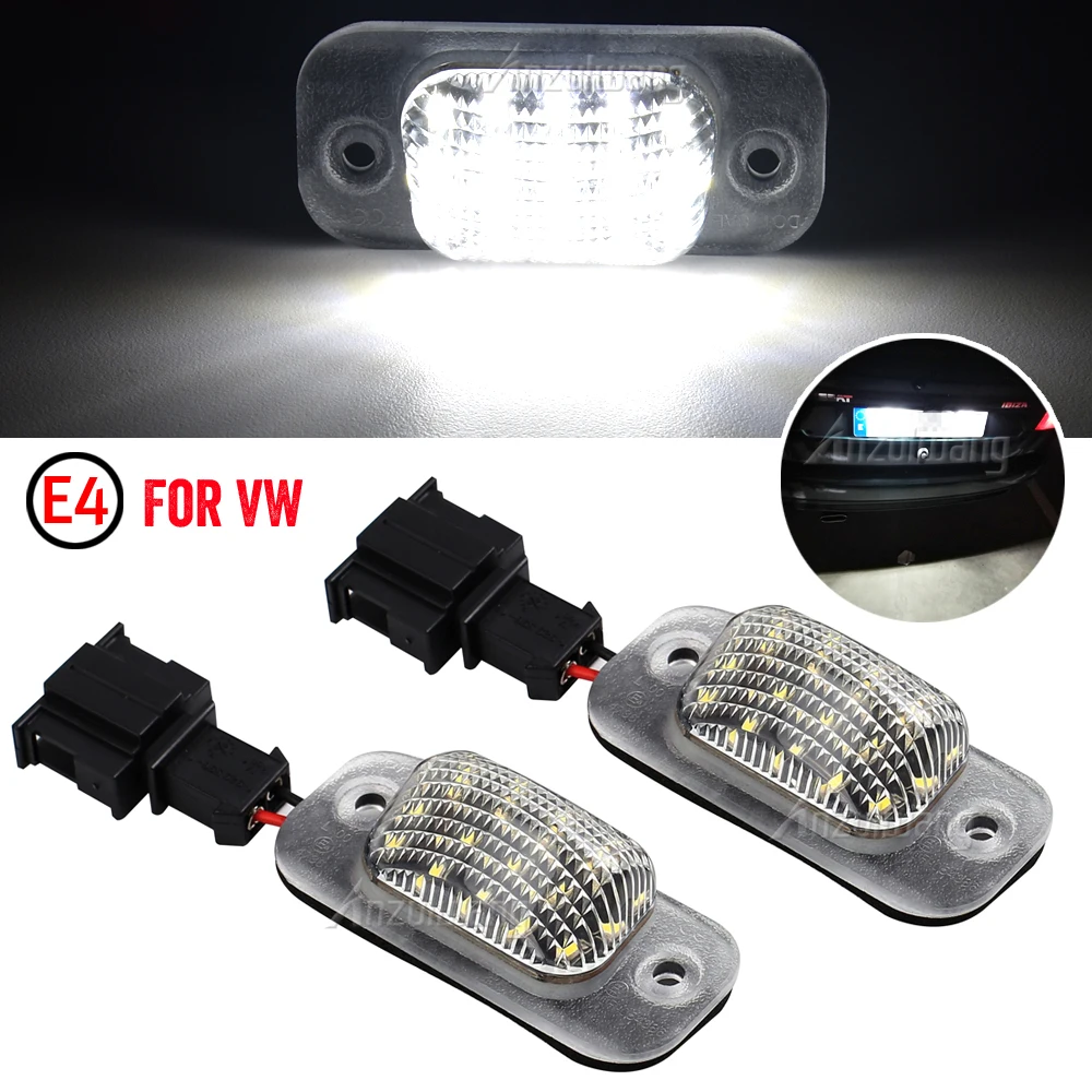 

2Pc LED License Number Plate Light For VW Golf Golf MK3 Polo III Estate Classic Polo Variant For Seat Coidoba 6K Cordoba Vario