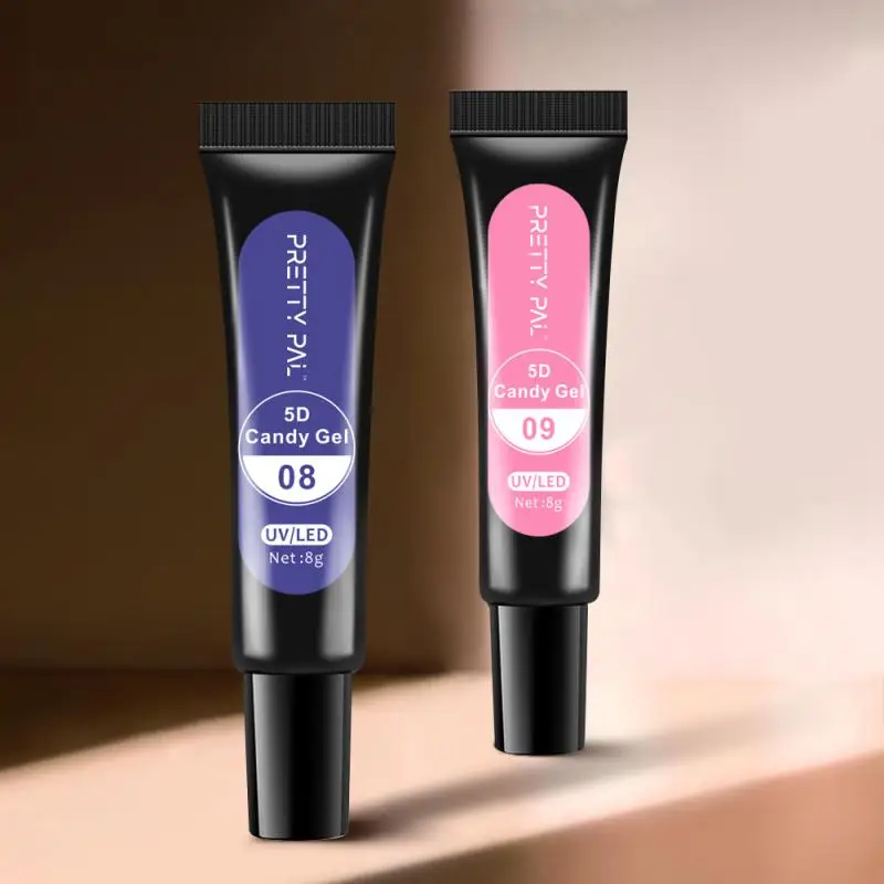 

Пудинговый гель, 8 мл, тюбик с тиснением, дизайн ногтей в Корейском стиле, полное покрытие, супертекстурный гель, пигментированный Гель-лак для ногтей TSLM1