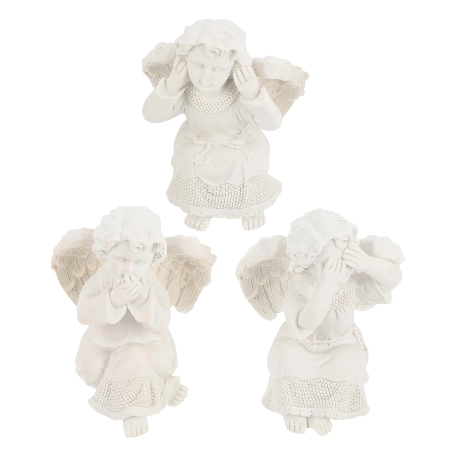

Garden Angel Statue Figurine Cherub Figurines Statuesangels Sculpture Resin Outdoor Ornaments Baby Cherubs Praying Clown Decor