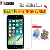 3pcs 2 5d clear tempered glass screen protector for iphone se 3 2022 se 2 2020 screen film no white line