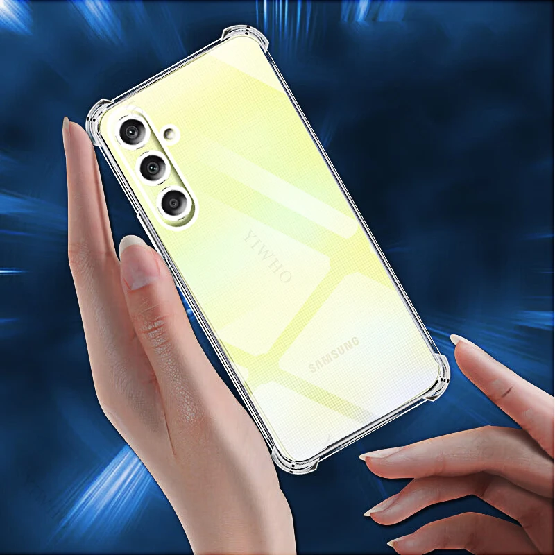 Прозрачный чехол для Samsung Galaxy A55 A35 A25 A15 A05S A05 A54 A34 A24 A14 4G 5G A04S A04 A04e A73 A53 A33 A23 A13 задняя