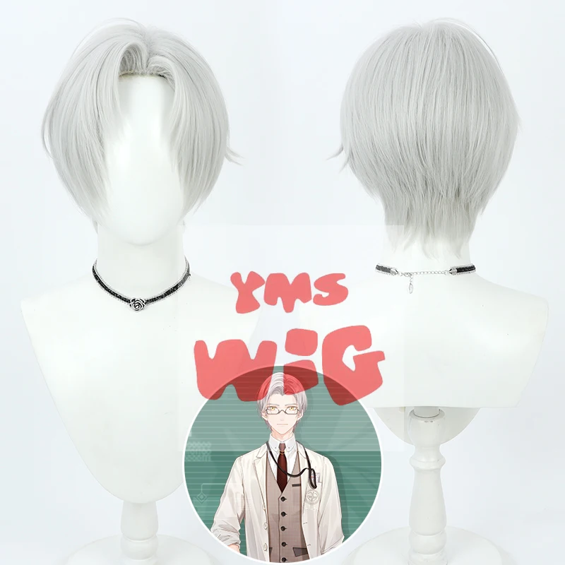 Слезы Фемиды Вильгельм Ричард Косплей Парик Короткие Серые Термостойкие