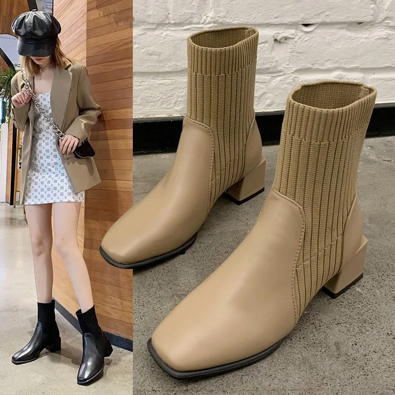 

Big Size Shoes Woman Rubber Boots Boots-Women Winter Footwear Large Size Rain Autumn Ladies 2023 Rock Med Mid-Calf Mid