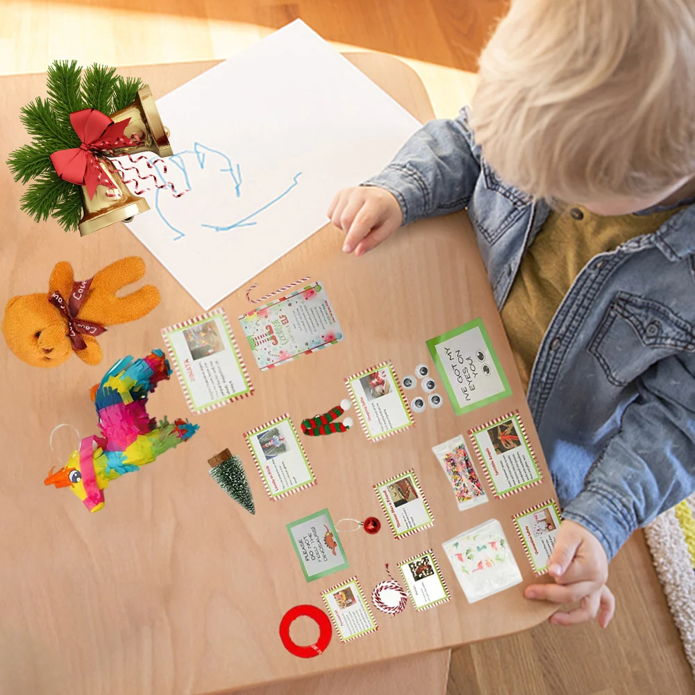 2024 комплект эльфа 12/24 дня Рождества забавный реквизит для занятий эльфом