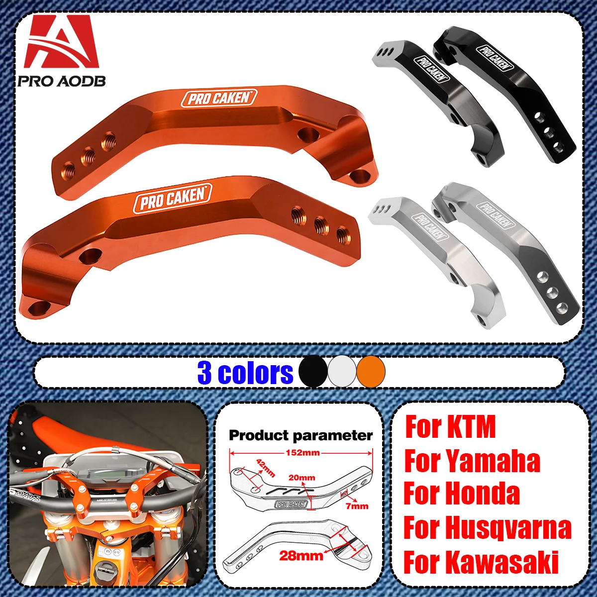 Опорный кронштейн для рук мотоцикла крепление 28 мм зажим защиты руля KTM XC SX SXF XCF EXC