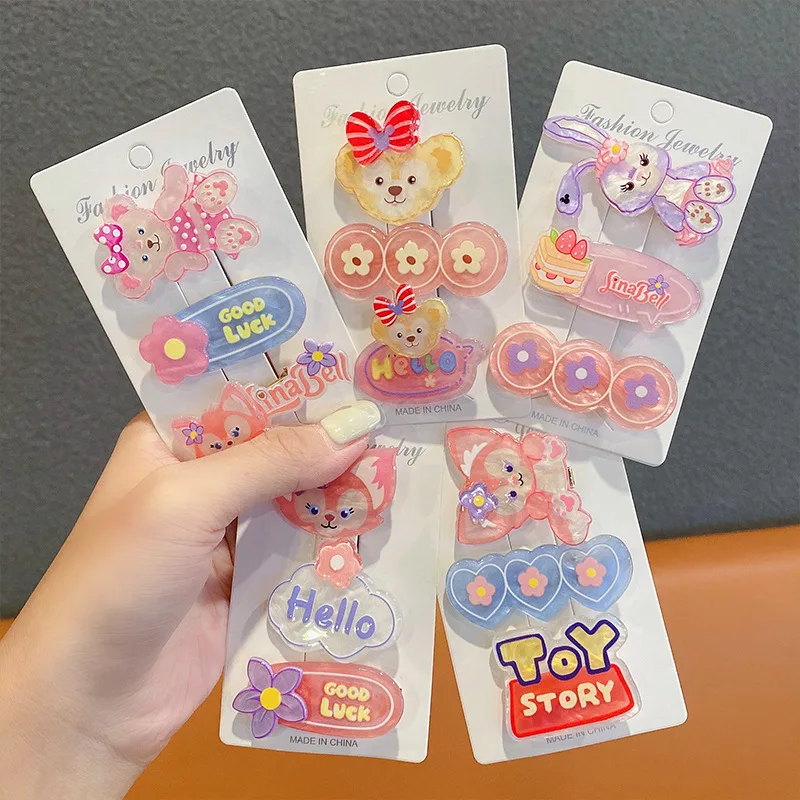 

New Girls Sweet Cartoon Acrylic Hair Clip Cute Hair Bands Lovely Hair Accessories Headwear Hairpins Headdress Barrettes