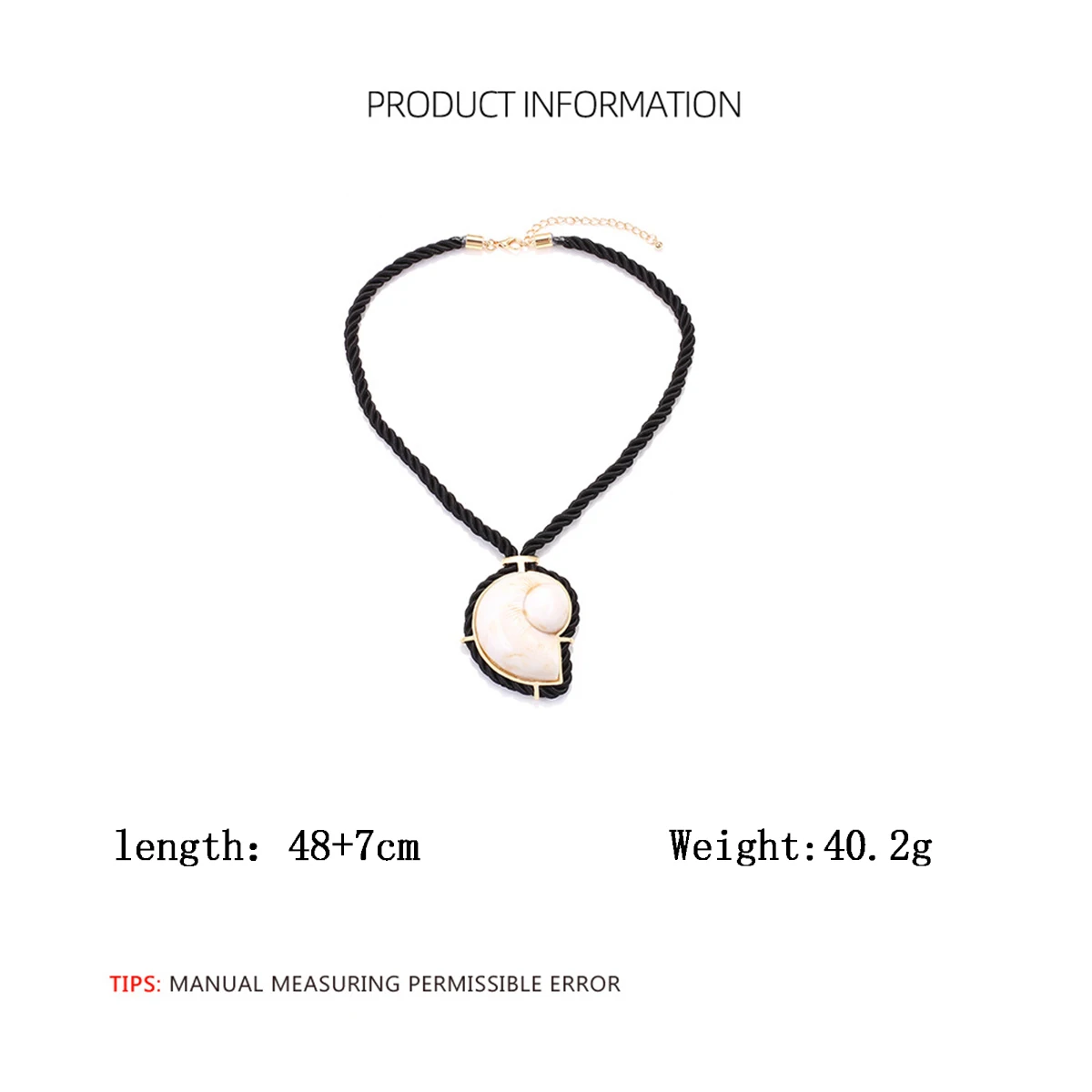 Ожерелье с подвеской в виде раковины